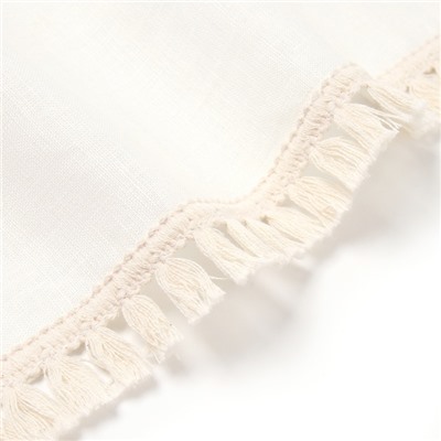 Дорожка на стол «Этель» Linen style, 40×146 см, 100% лён, белая