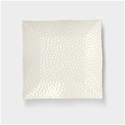 Тарелка квадратная «Воздушность», d=19 см, керамика, белая