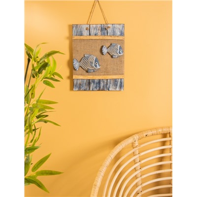 Панно плетёное «Пара рыбок», 25×4×55 см