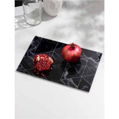 Разделочная доска «Черный мрамор», 20×30 см