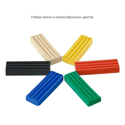 Пластилин   6цв 120 гр. "Классический" 281030 Гамма