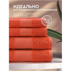 Махровое полотенце "Конфетти"-коралл 50*90 см. хлопок 100%
