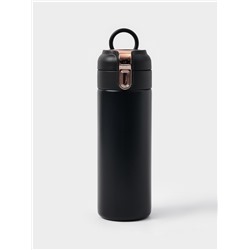 Термокружка Мастер К Simple, 420 мл, с термометром, сохраняет тепло до 8 ч, нержавеющая сталь, чёрная