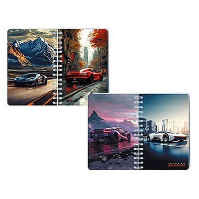 Записная книжка-перевертыш на спирали А6 80л "Авто" С1226-68 АппликА