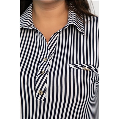 Рубашка в полоску Морячка (бело-синяя) Б14311-18М