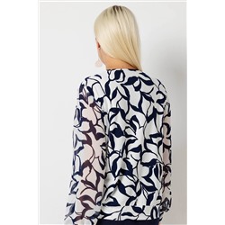 Блузка женская  3055/11/Белый, синий