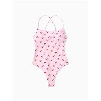 Купальник женский слитный с открытой спиной MIST «Вишня», размер L