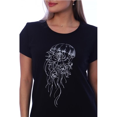 Футболка женская ФЖ058 (Черный)