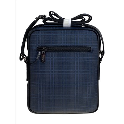 Сумка мужская из натуральной кожи, цвет синий