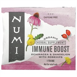 Numi Tea, Organic, Immune Boost, Caffeine Free, 16 Non-GMO Tea Bags, 1.13 oz (32 g)