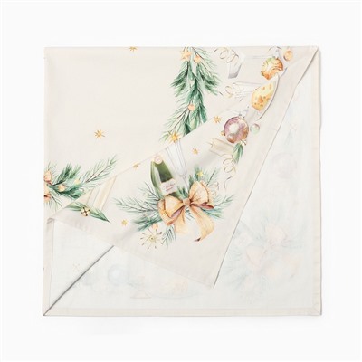 Скатерть новогодняя «Этель» Spruce mood, 150×220 см ±3 см с ВГМО, 100% хлопок, саржа 190 г/м²