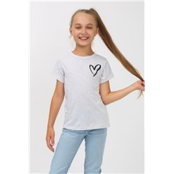 Футболка Сердечко меланж арт.ФУ/сердечко-меланж (В ассортименте)