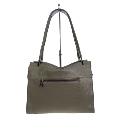 Женская сумка из натуральной кожи, цвет серый