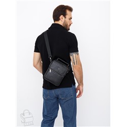 Сумка мужская кожаная 633M black Fuzhiniao