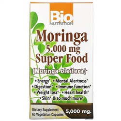 Bio Nutrition, Moringa Super Food, 500 мг, 60 растительных капсул