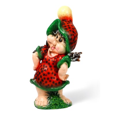 Садовая фигура из полистоуна «Девочка-клубничка», 55×25×30 см