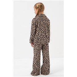 Пижама Пятнистый котенок для девочки подростка со штанами и рубашкой