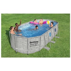 Бассейн каркасный Bestway Power Steel Swim Vista 56716, 549×274×122, фильтр-насос, лестница, тент