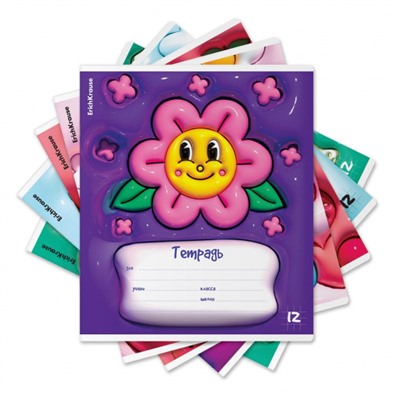 Тетрадь  12л клетка "Bouncy" 63250 ErichKrause