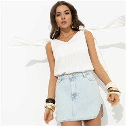 Топ из жатой ткани, Ты мой идеал (белый)