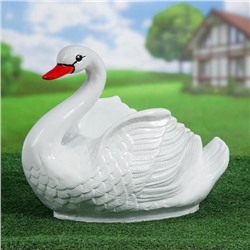 Декоративное кашпо для цветов «Лебедь», 2.5 л, 40×30×30 см, гипс