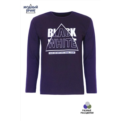 Футболка с длинным рукавом Black White ФН170-1