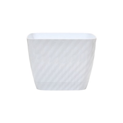 УЦЕНКА Горшок для цветов с поддоном 15л d30см h23см "Классика", цвет белый