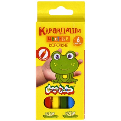 Карандаши  6цв  КККМ06 короткие Каляка-Маляка