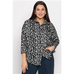 Рубашка Сладкий поцелуй (черно-белая) Б14984-4М