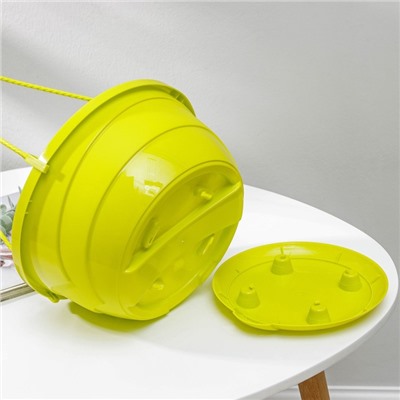 Кашпо для цветов подвесное с прикорневым поливом «Мальва», 4.7 л, цвет фисташковый