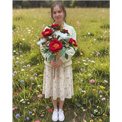 Искусственные цветы, букет 11 голов, высотой ~ 45-50см