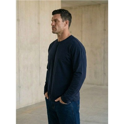 Лонгслив из кулирки с лайкрой М125127в