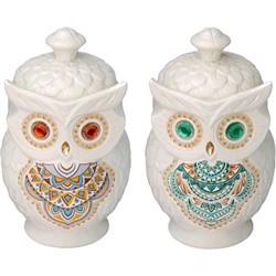 HILLTOP. Керамика. Чайница «Сова» (в ассортименте) 100 гр. чайница керам.