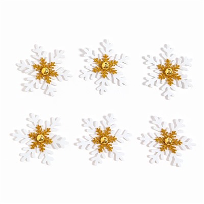 Новогодний декор «Снежинки», набор 6 шт.