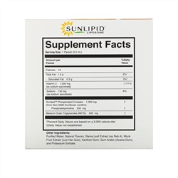 SunLipid, липосомальный витамин C, с натуральными ароматизаторами, 30 пакетиков по 5,0 мл (0,17 унции)
