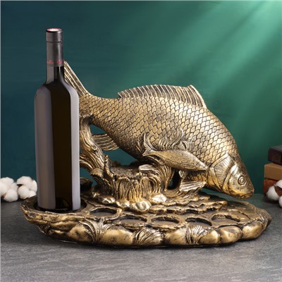 Подставка для бутылки и бокалов «Рыбалка», 46×21×32 см