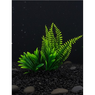 Растение искусственное аквариумное, на подставке под камень, 17×14×16 см