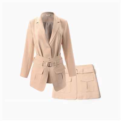 Пиджак женский MINAKU: Casual Collection, песочный, размер 44