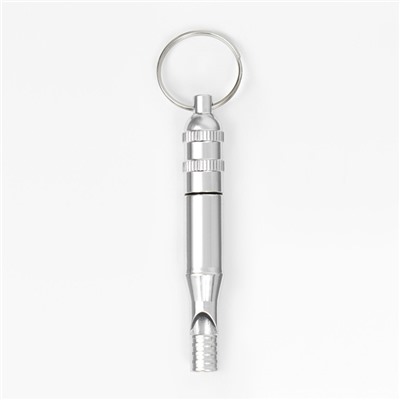 Свисток с регулируемой тональностью, металл, серебристый