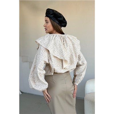 Блузка женская  DREAM072/03/Бежевый, коричневый