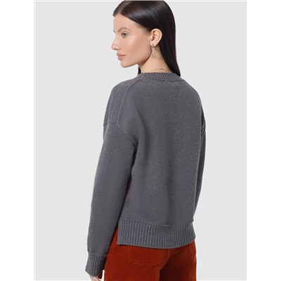 Базовый джемпер из мягкой пряжи с кашемиром с разрезами по бокам