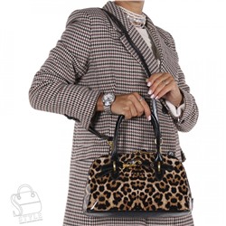 Сумка женская кожаная 6118Q leopard apricot Polina&Eiterou