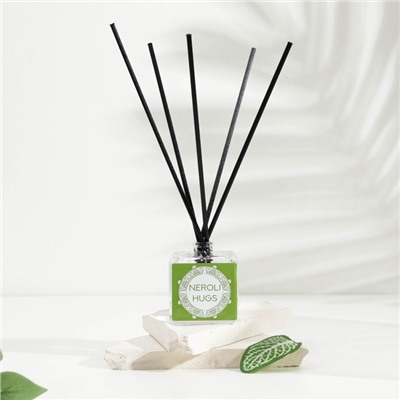 Диффузор ароматический MAYA NEROLI HUGS с палочками, аромат нероли, жасмина, тиаре для дома, 50 мл