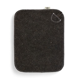 Коврик - сидушка для бани и сауны «Классический», 44×34 см, шерсть 100%, серый