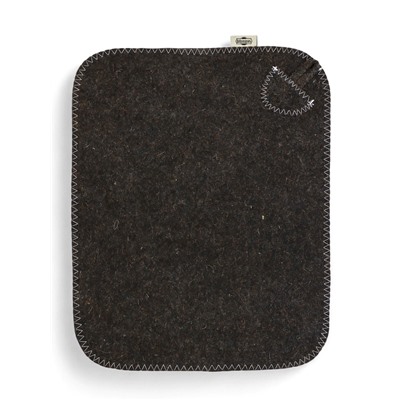 Коврик - сидушка для бани и сауны «Классический», 44×34 см, шерсть 100%, серый