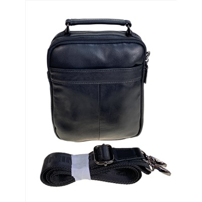 Сумка мужская из натуральной кожи, цвет черный