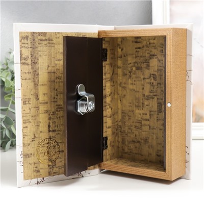 Шкатулка книга - сейф «Париж. Ретро», дерево, искусственная кожа, 21×13×5 см