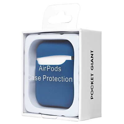 Чехол - Soft touch для кейса "Apple AirPods" (blue)