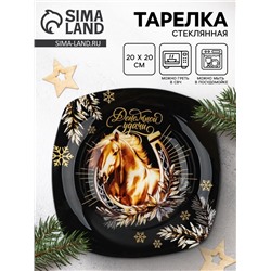 Тарелка суповая новогодняя «Денежной удачи», 20×20 см