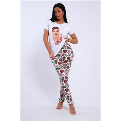 Пижама с брюками GIRL (Белый)